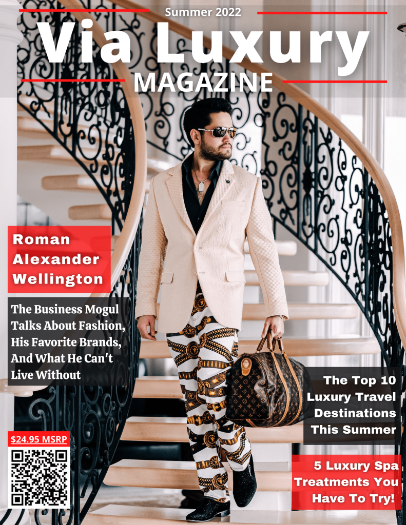 Via Luxury Magazine Cover Featuring Roman Alexander Wellington